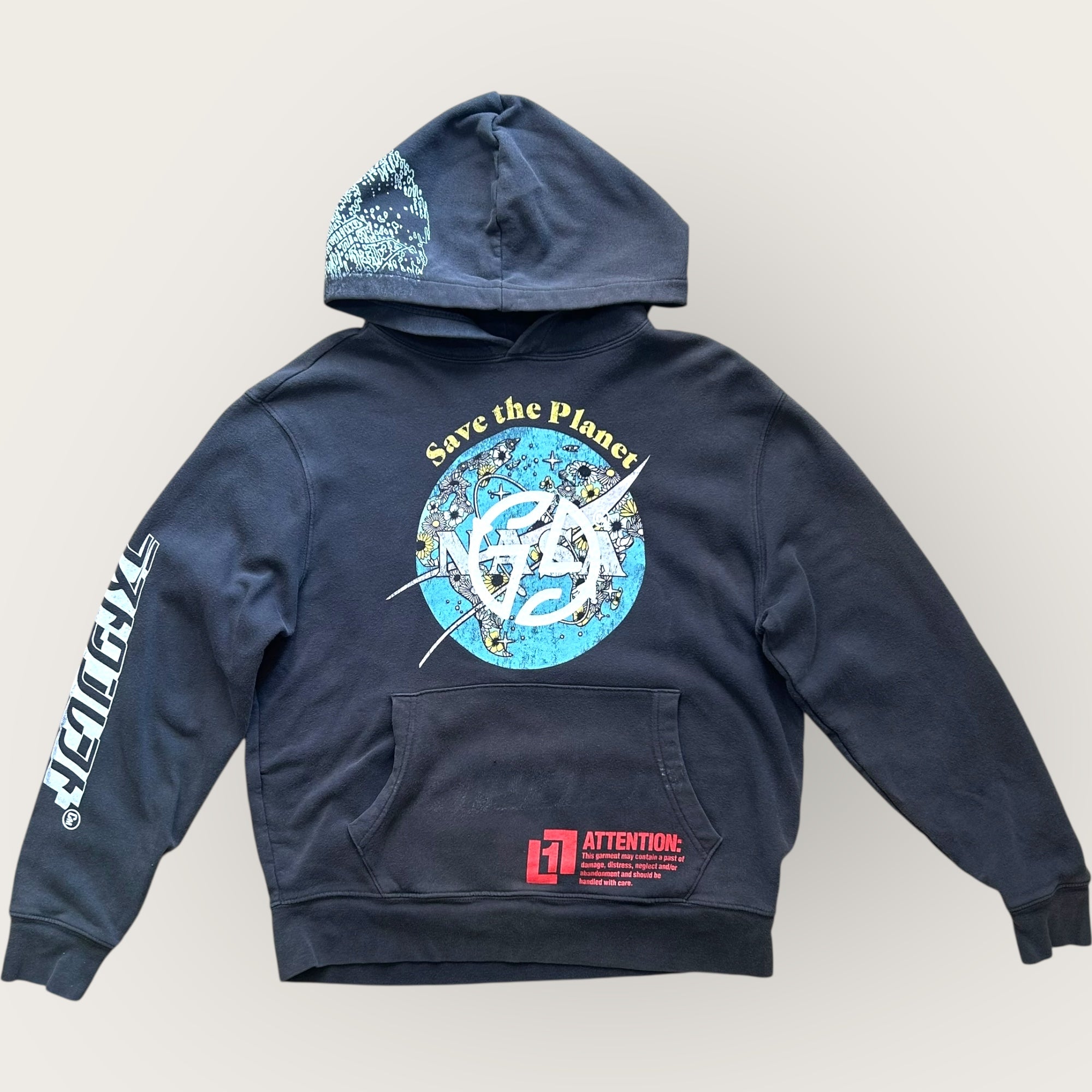 Save the planet hoodie - Gray (S)
