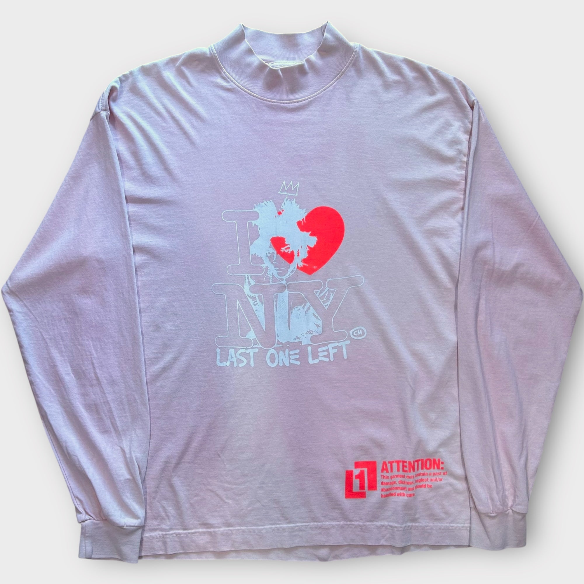 I ❤️ Basquiat - pink mockneck (L)