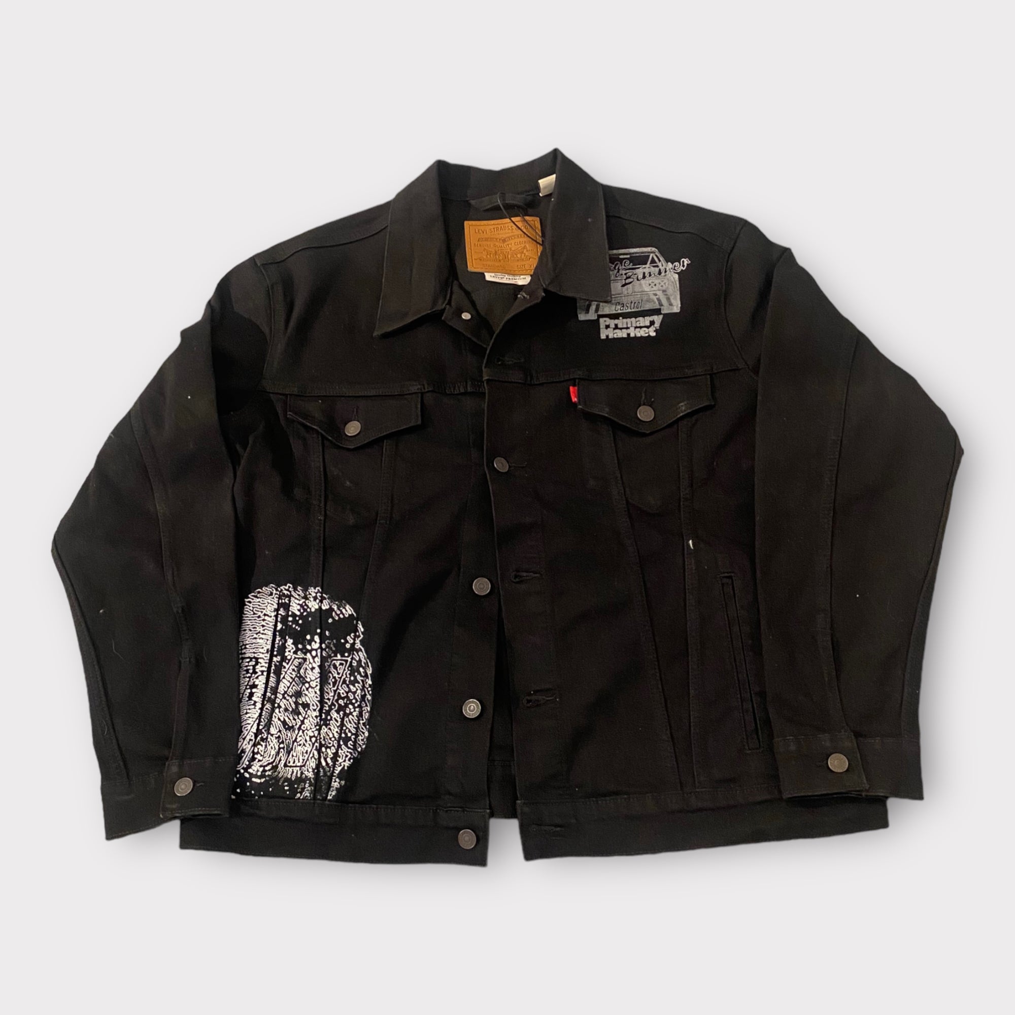Black denim jacket - XL