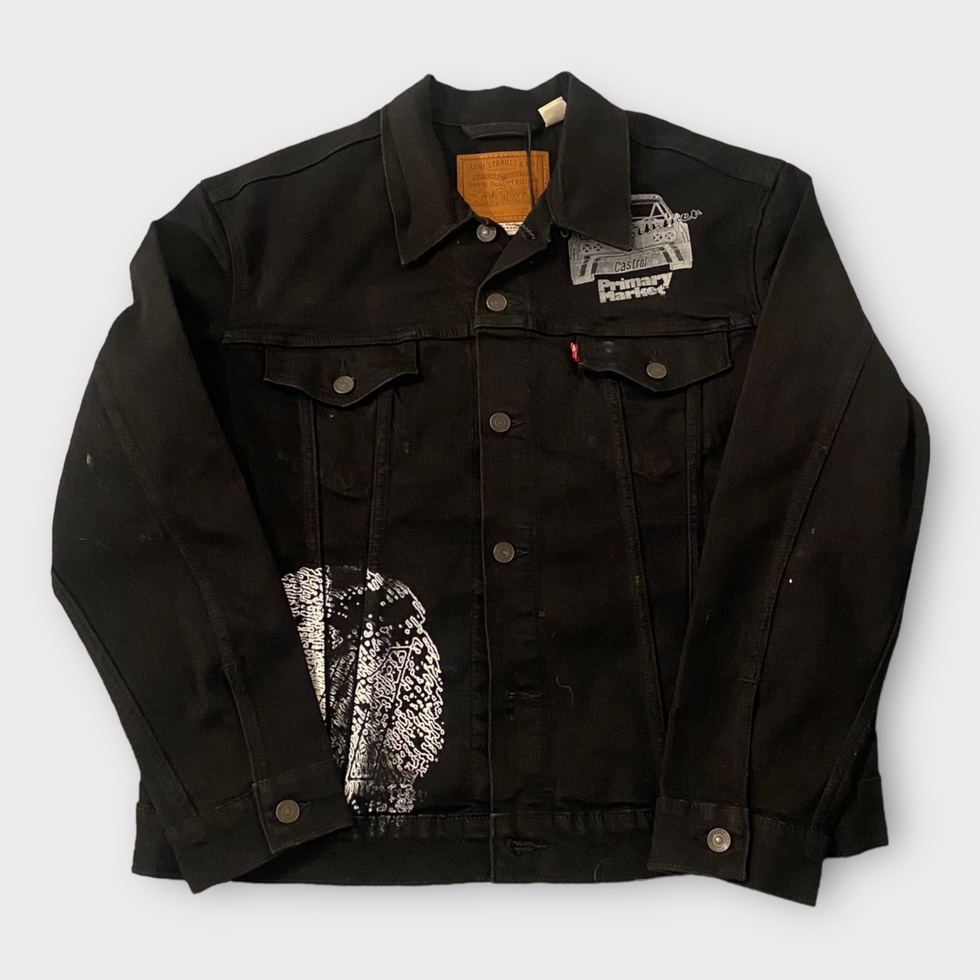 Black denim jacket - Large