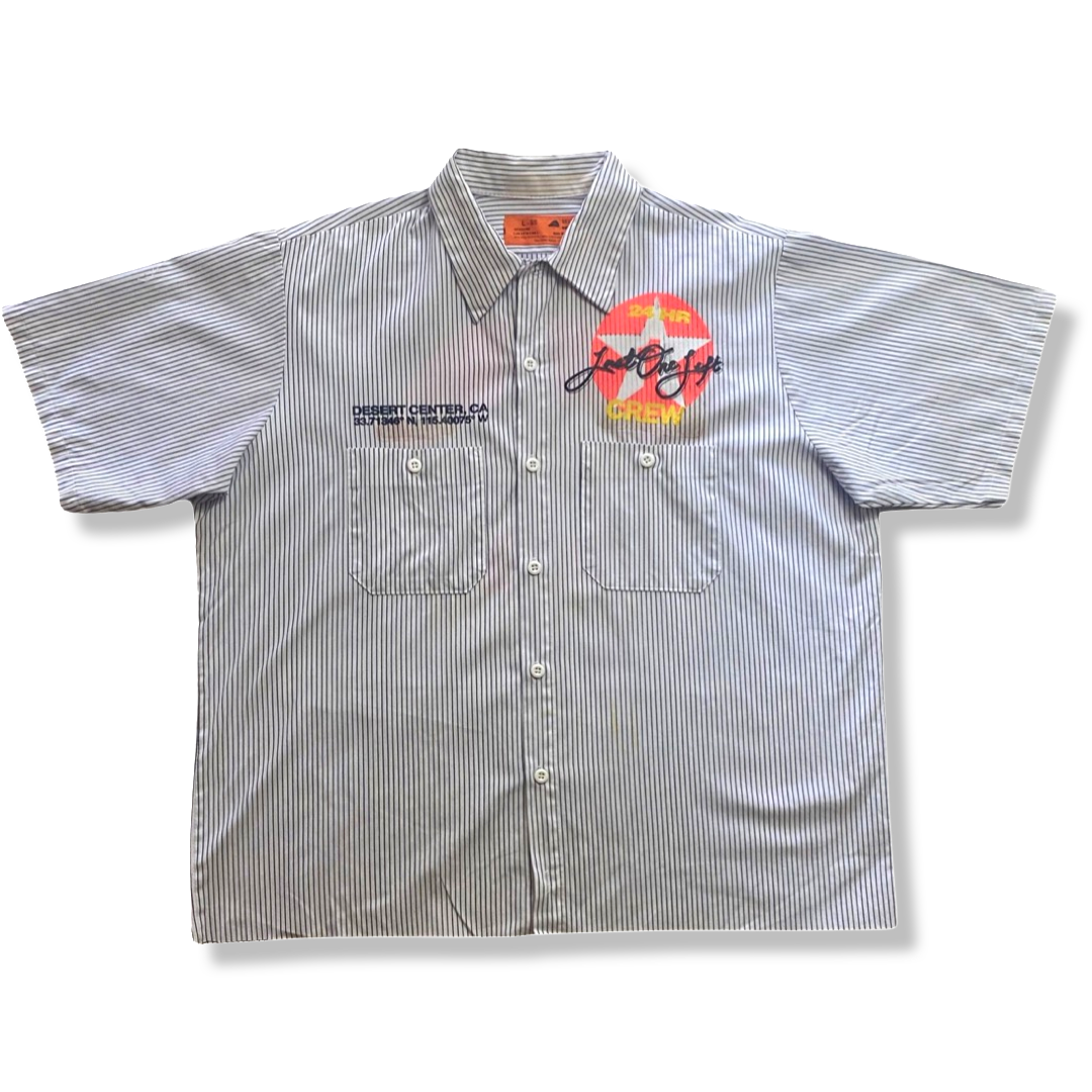 Cropped Striped Work Shirt (L)